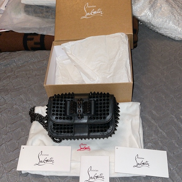 Christian Louboutin Handbags - SOLD Preloved Valentino Nano spike bag black size 5 1/2” X 3 1/2